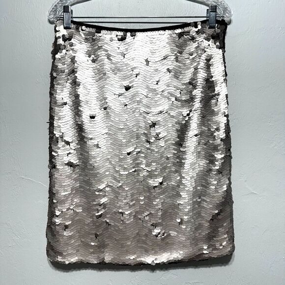 Zara Skirt Sequin All Over Rosegold Y2K Blogger Party Disco Womens sz Medium - Picture 1 of 5